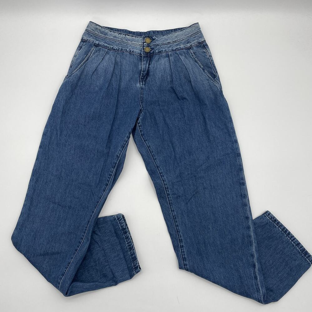 BLANK NYC Jeans Womens Size 26 Y2K The Balloon Bo-Legged Pleated Hi Rise Mom